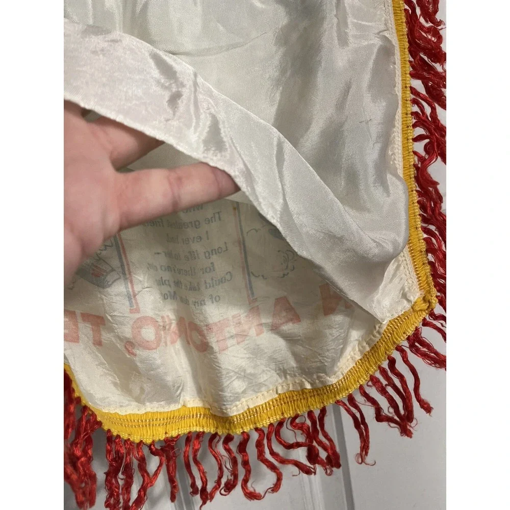 Vintage Lackland Air Force Base Mother Fringed Satin Souvenir Pillow Case